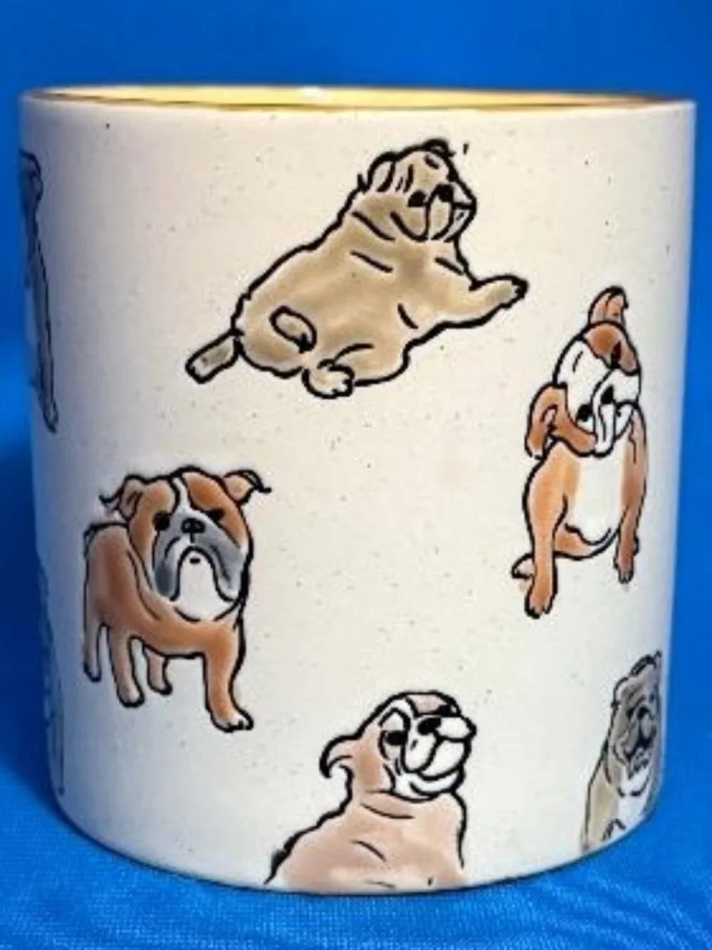 NEW ENGLISH BULLDOG & PAW PRINT GORGEOUS & ADORABLE 21 OZ / 21 OUNCES MUG / CUP